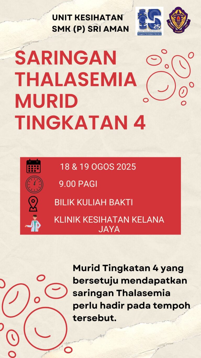 SARINGAN THALASEMIA TINGKATAN 4